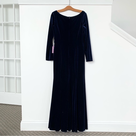 NWT TPonline Velvet Mermaid Prom Dress Long Evening Party Dress - Picture 10 of 10